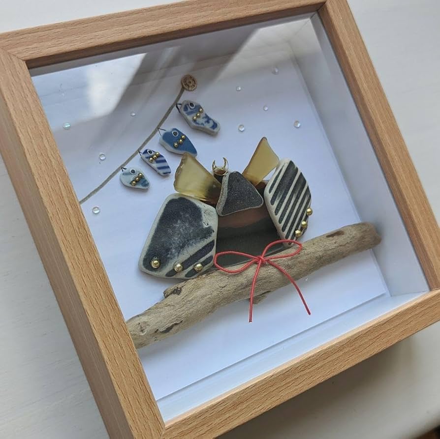 シーグラスアート『 端午の節句.。.:*☆カクテル 』他2点 シーグラスアート『 端午の節句.。.:*カクテル』 シーグラス